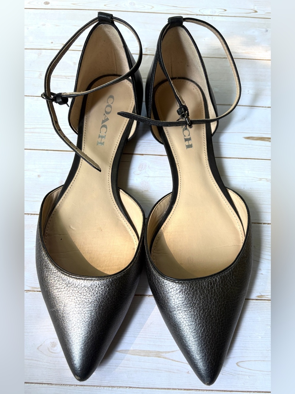 Coach Jameson leather flats